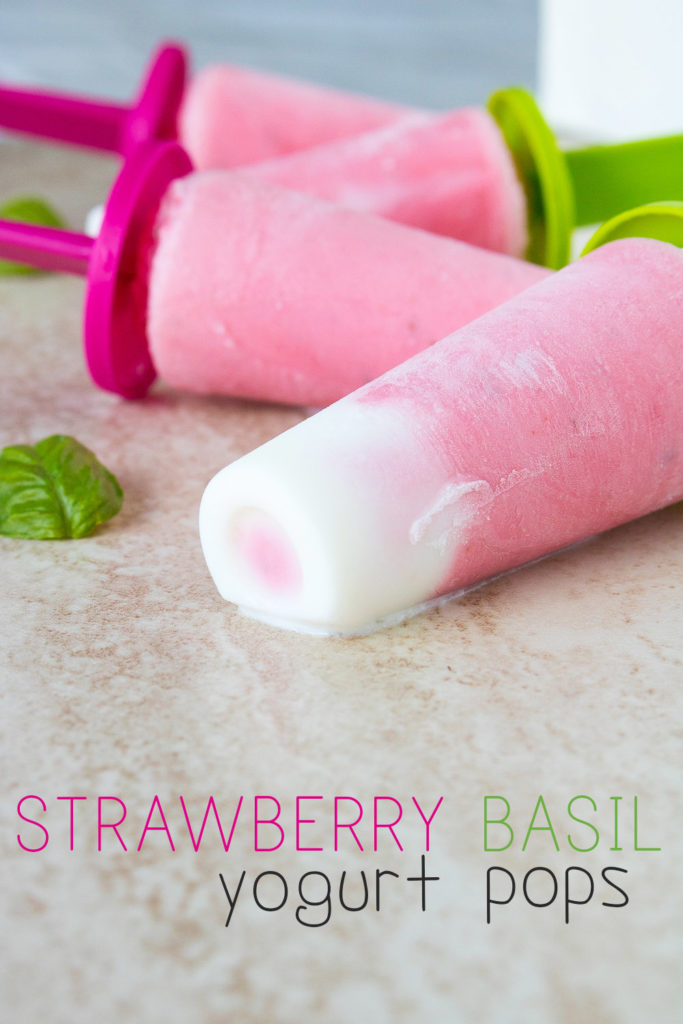 Strawberry Basil Greek Yogurt Popsicles | PiperCooks