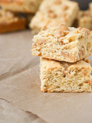 Peanut Butter Blondies Recipe by PiperCooks.com