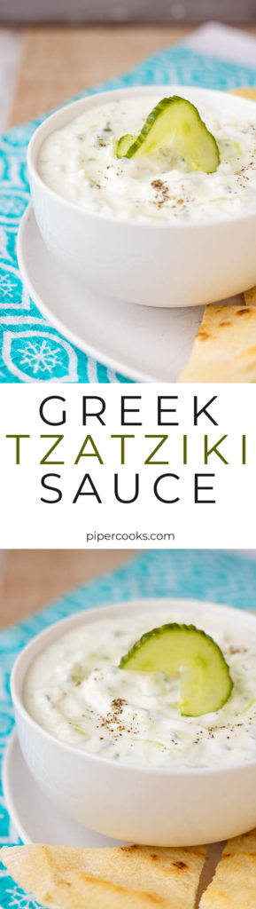 Greek Tzatziki Sauce recipe from Pipercooks.com