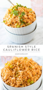 Spanish Style Cauliflower Rice - Piper Cooks