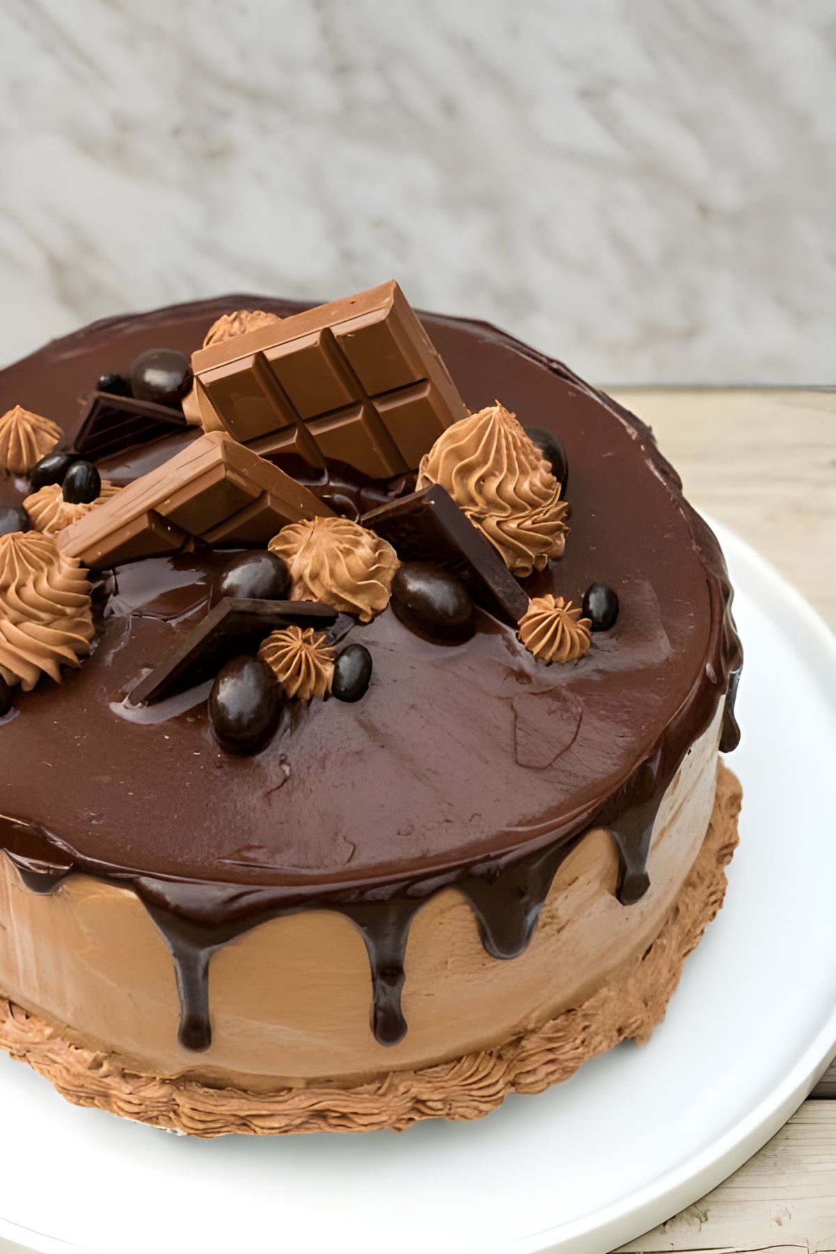 Chocolate Triple Layer Cake with Chocolate Buttercream
