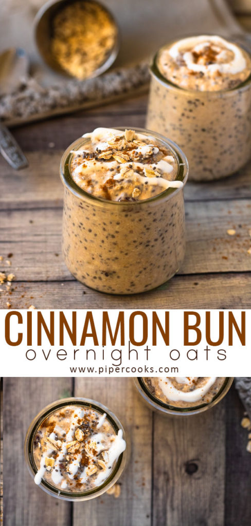 Cinnamon Bun Overnight Oats - PiperCooks