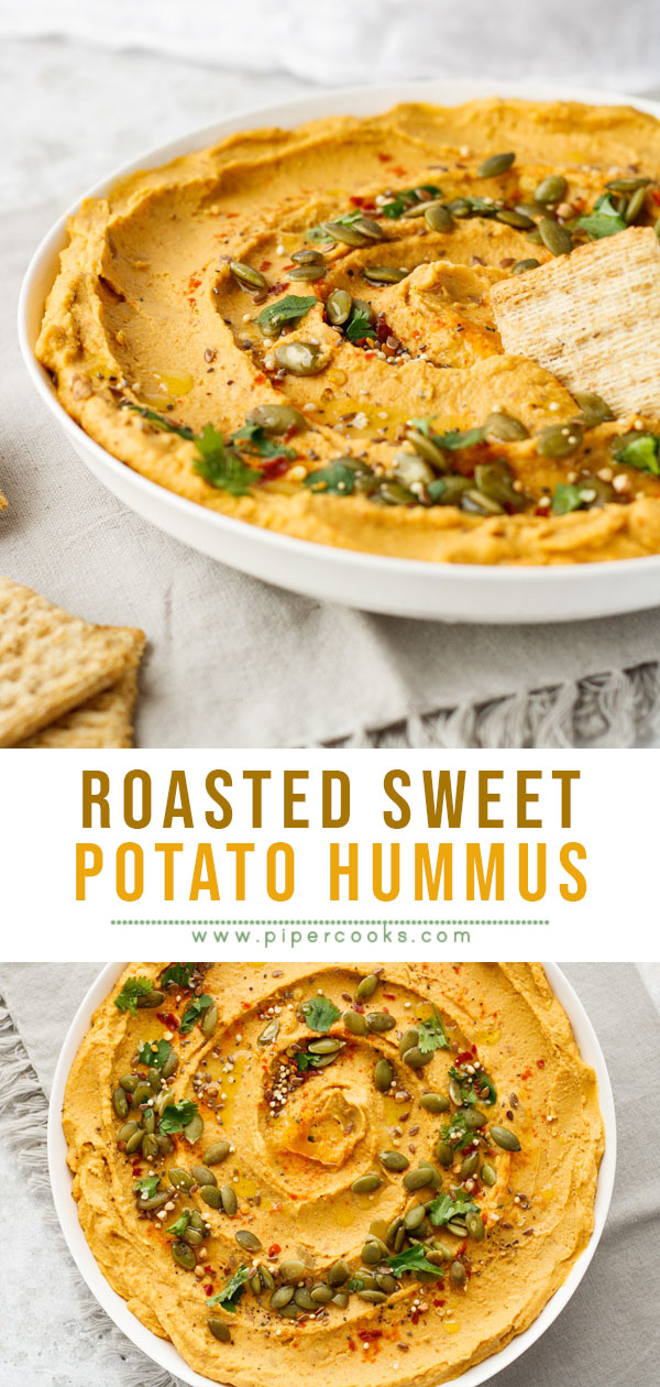 Roasted Sweet Potato and Garlic Hummus | Pipercooks