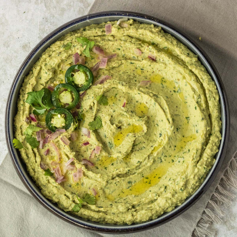Avocado Cilantro Lime Hummus | PiperCooks