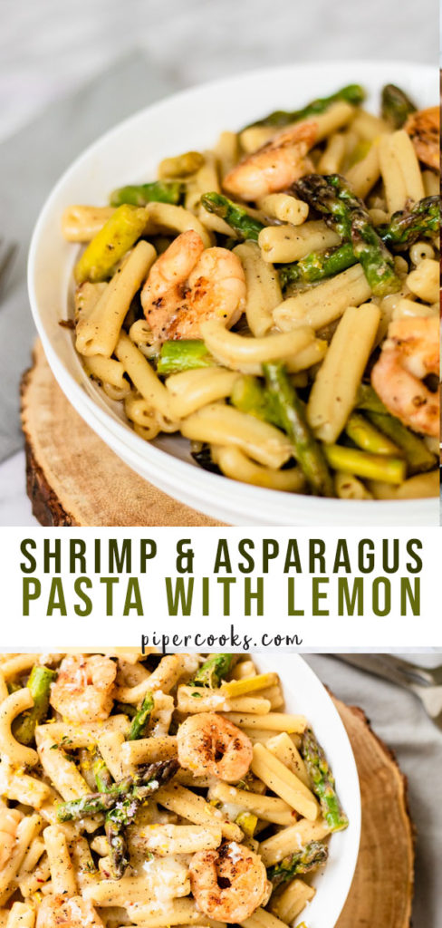 Shrimp and Asparagus Pasta with Lemon - One Pot Recipe