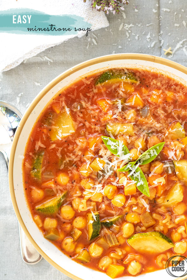 Easy Minestrone Soup | PiperCooks