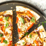 Thai Chicken Pizza with Peanut Sauce
