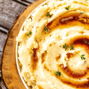Browned Butter Mashed Potatoes with Thyme