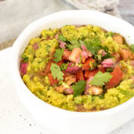 Guacamole in a bowl.