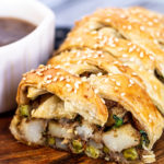 Samosa Puff Pastry Braid with Tamarind Sauce