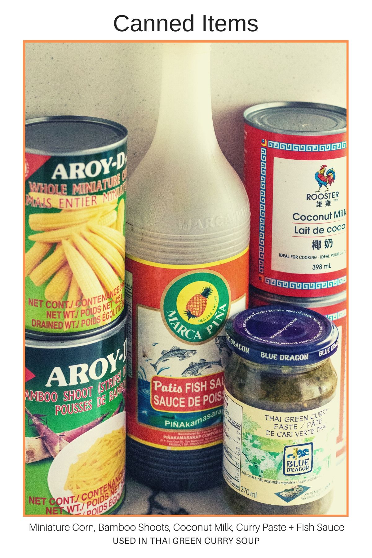 Canned Items for Pantry meals