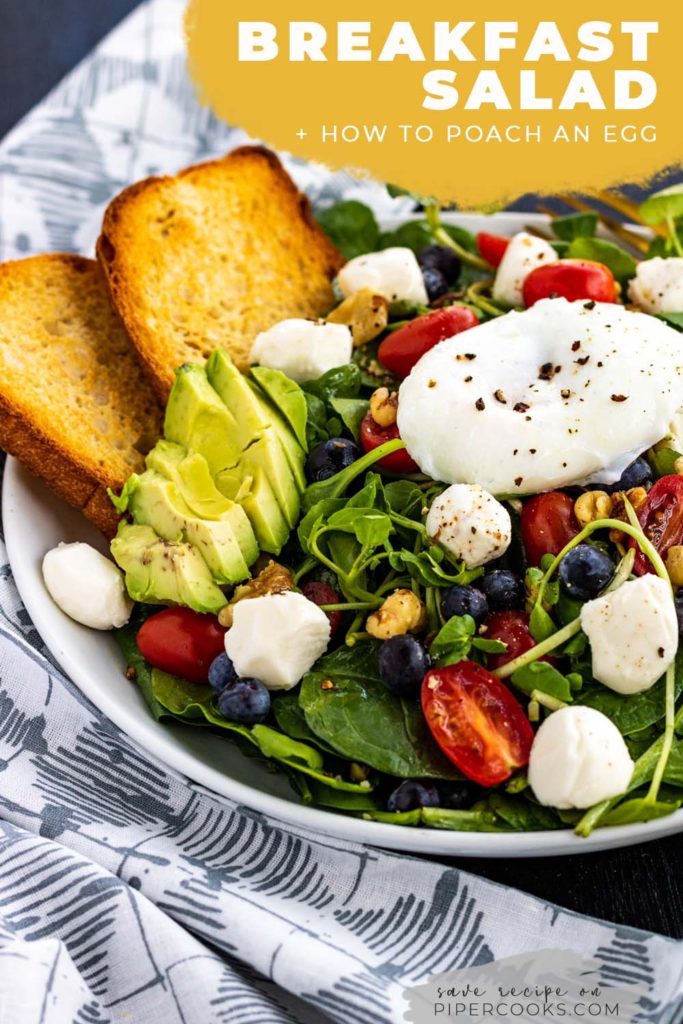 Breakfast Salad with Poached Eggs