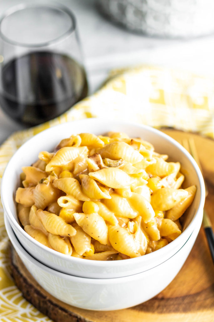 homemade macaroni and cheese in a bowl