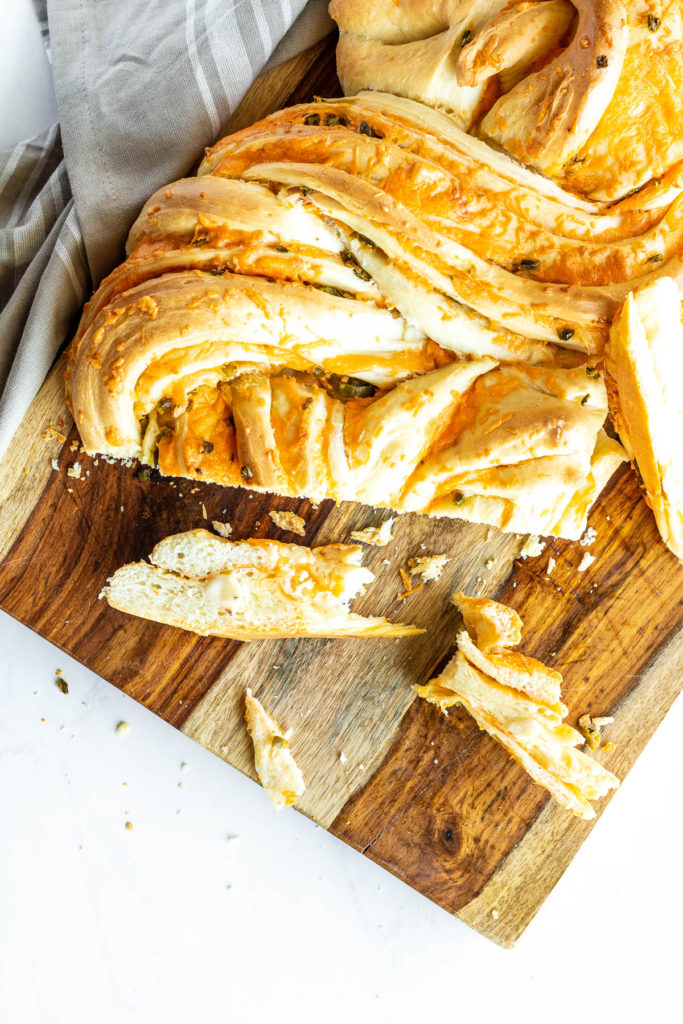 Jalapeno Cheddar Cheese Swirl Bread Loaf