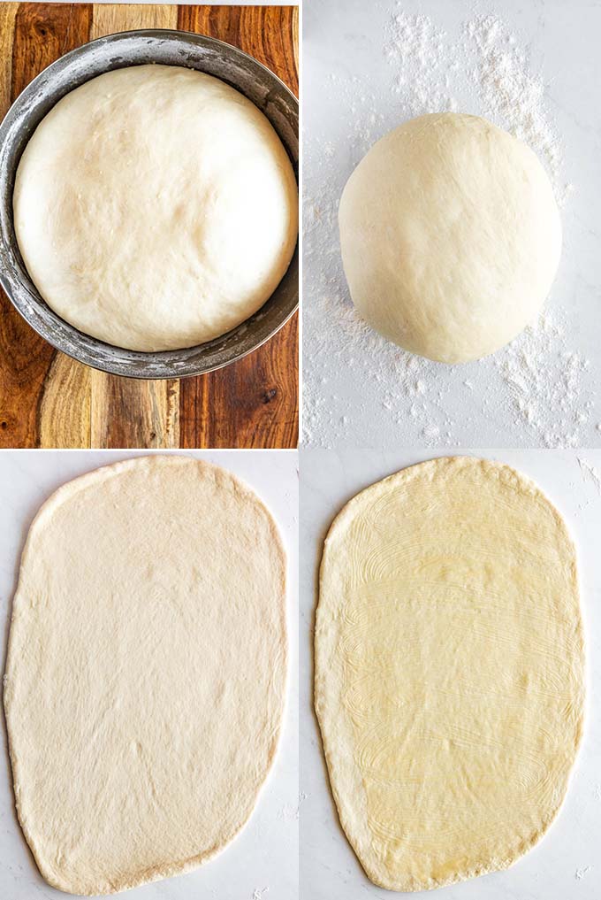 Jalapeno Cheddar Cheese Swirl Bread Loaf - Process shots on how to shape the dough 1