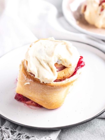 Cranberry Sweet Rolls on a plate