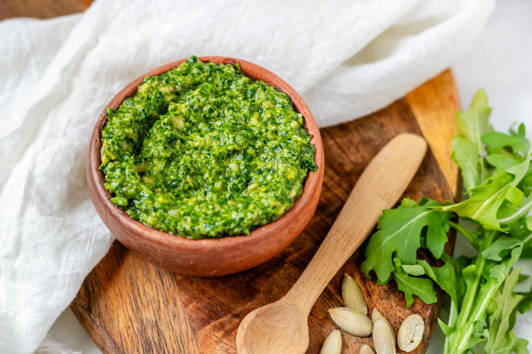 Pesto with Pumpkin Seeds - Piper Cooks