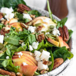 Spinach Salad with Apples in a bowl