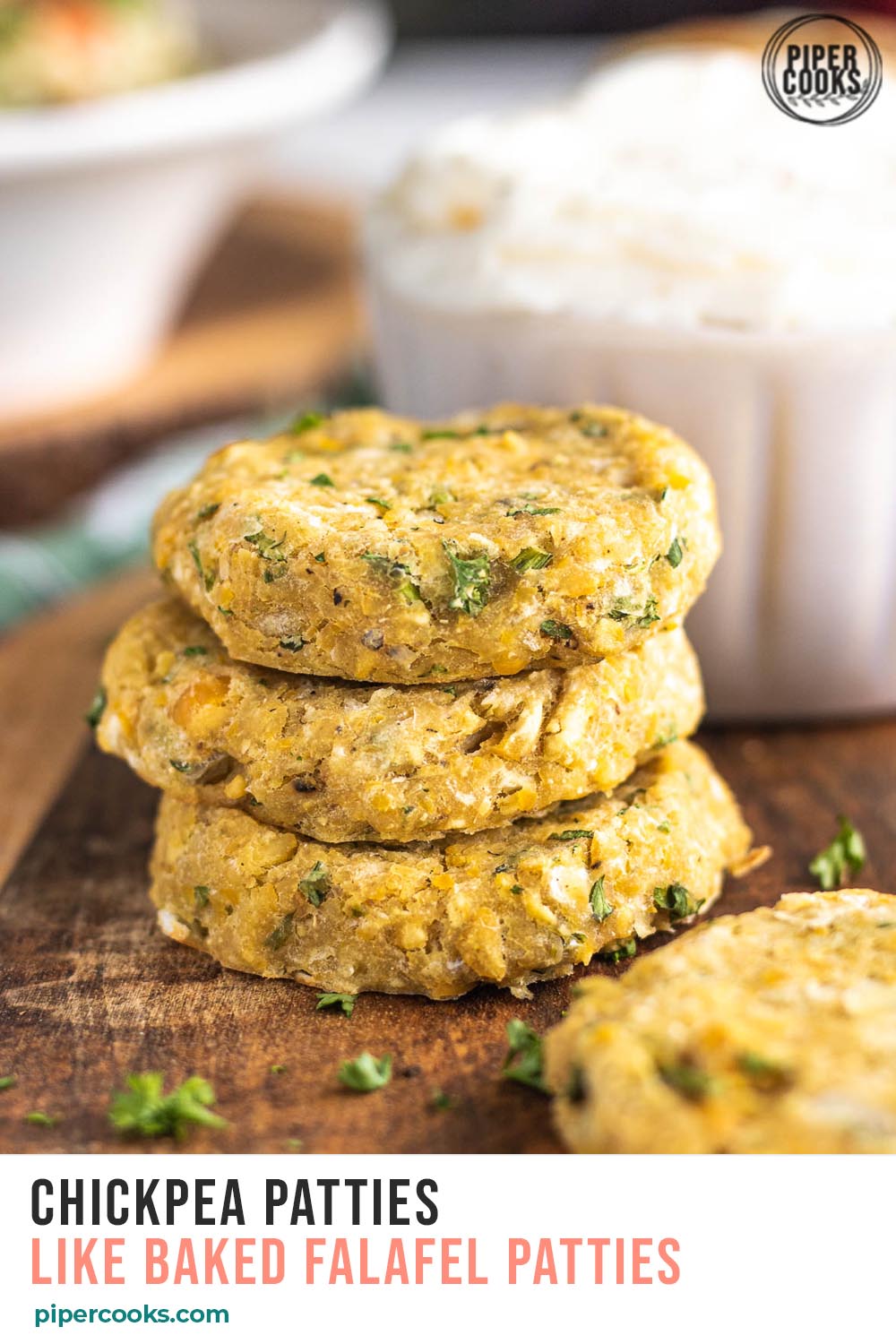 Chickpea Patties Piper Cooks