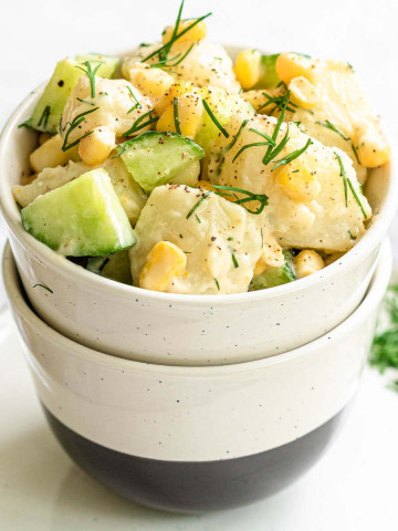 potato salad in a bowl