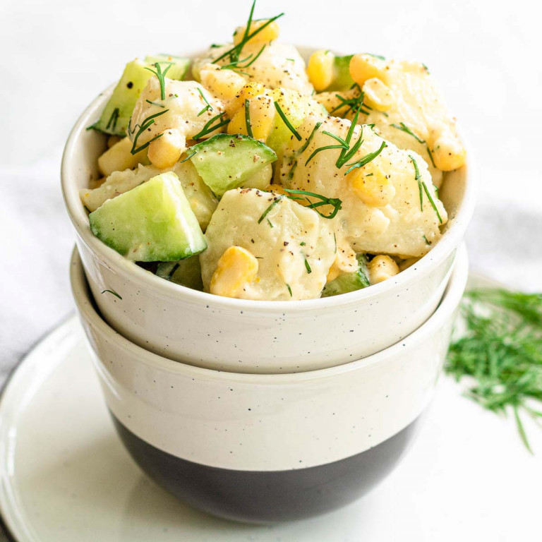 potato salad in a bowl