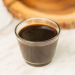 gingerbread coffee syrup in a cup