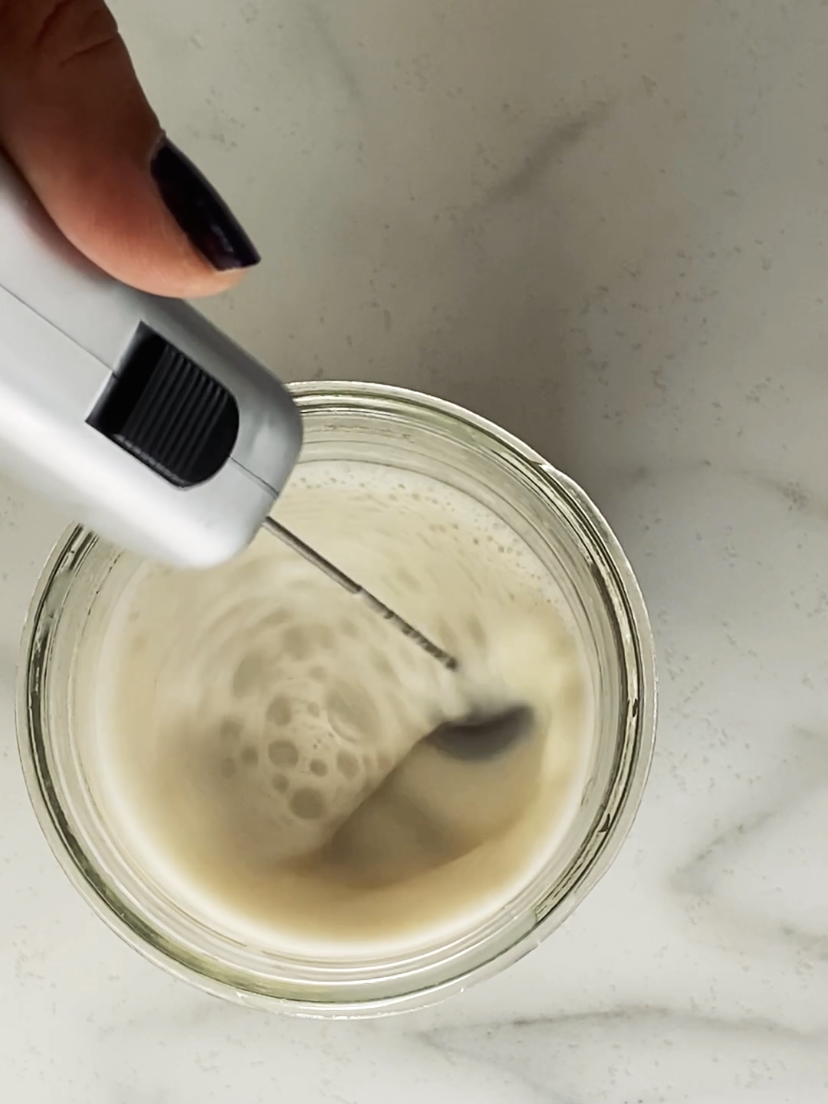 frothing milk with a frother