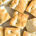 squares of focaccia bread