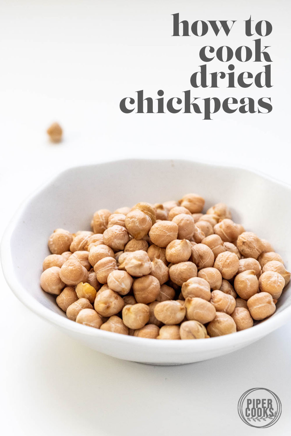 a bowl of dried chickpeas.