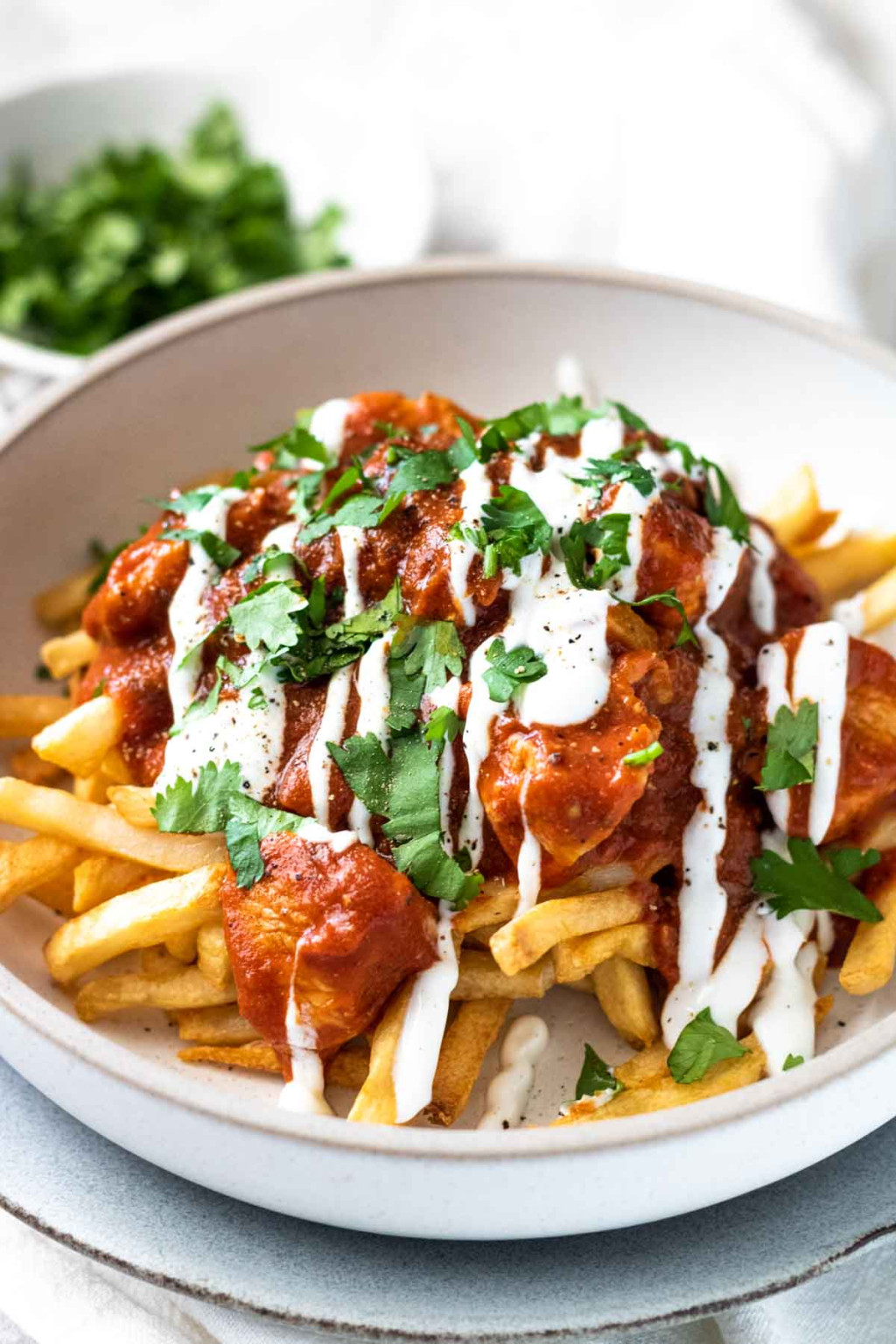 Butter Chicken Poutine - Piper Cooks