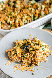 Easy Tuna Sushi Bake with Spicy Mayo - Piper Cooks