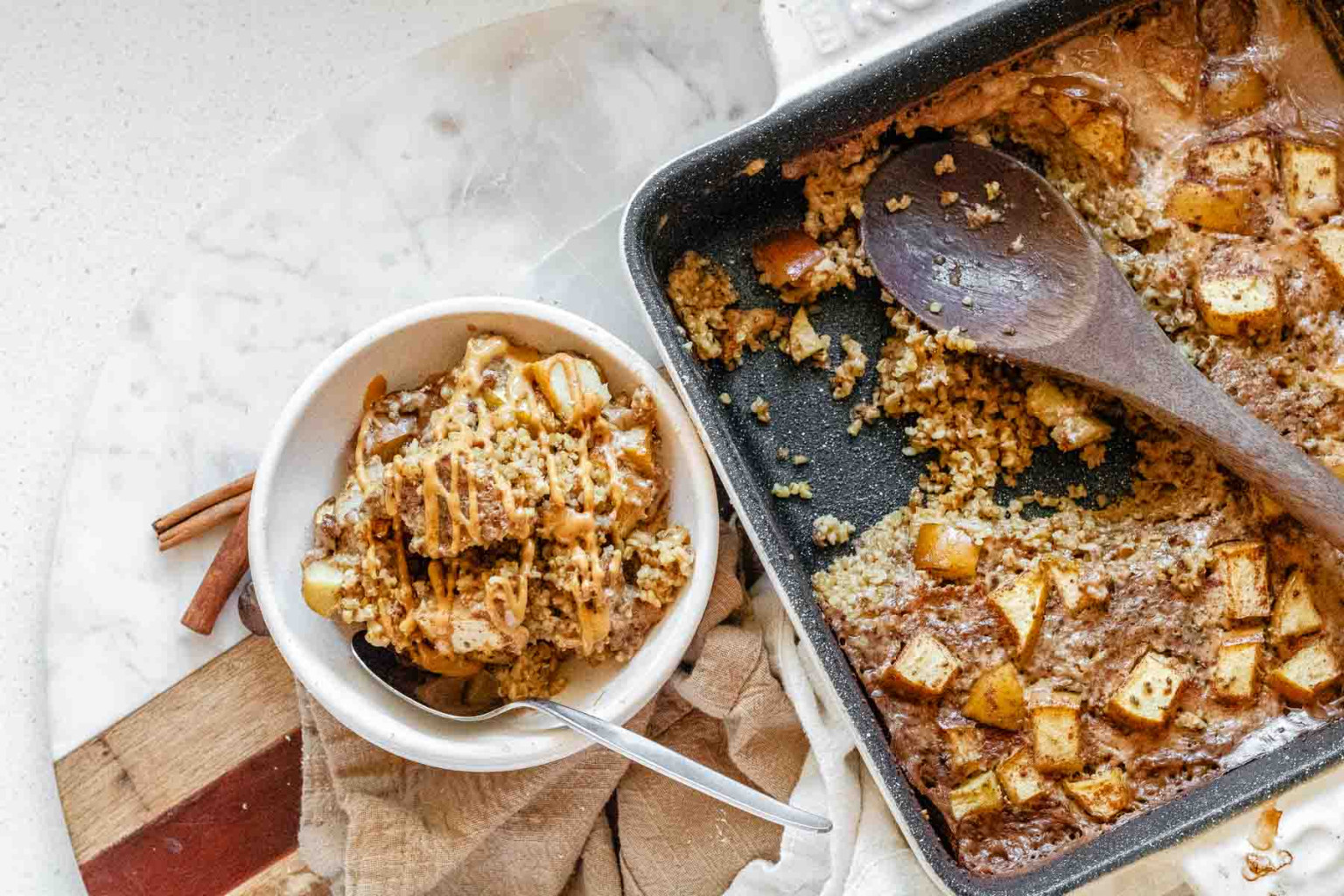 Baked Steel Cut Oats with Apples and Cinnamon - Piper Cooks