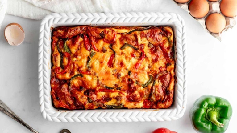 A breakfast casserole.
