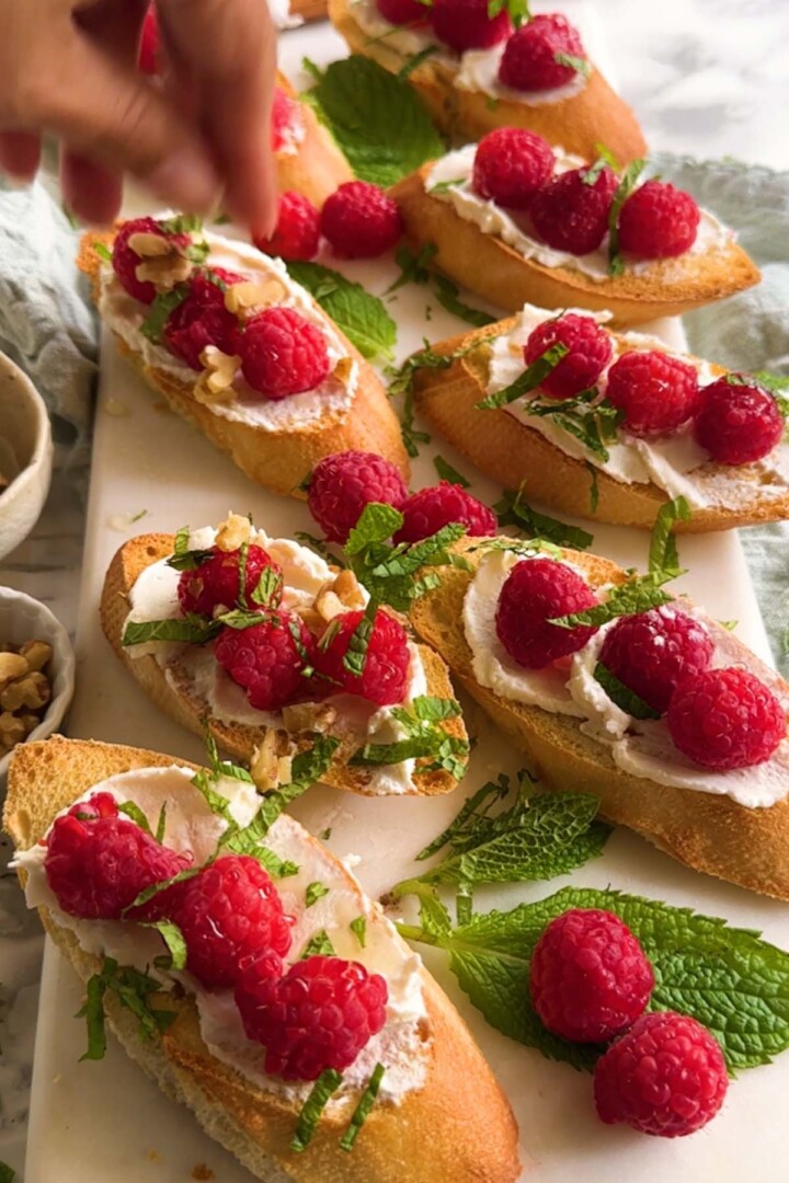 Labnah Toast Labneh Toast with Raspberries and Honey - Piper Cooks