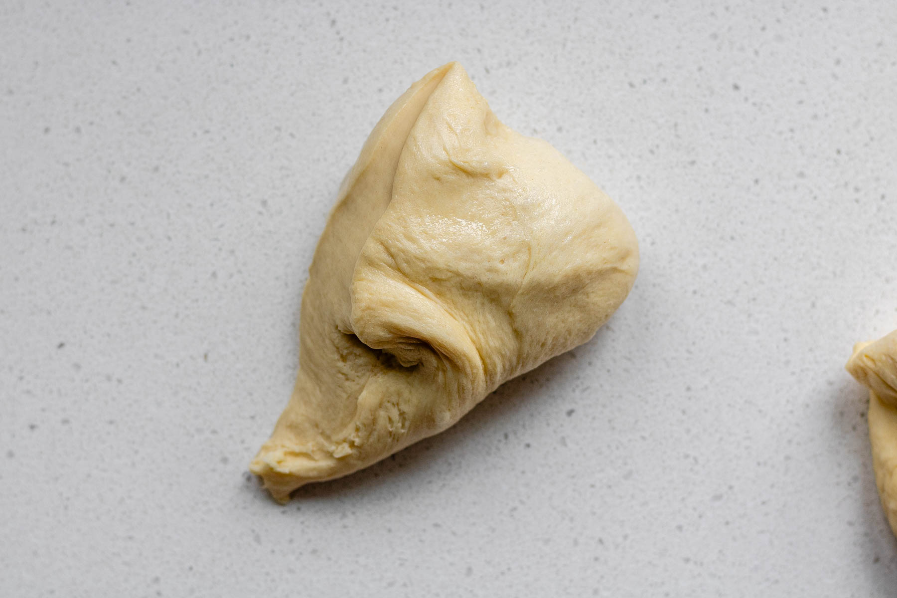 A triangle of dough.