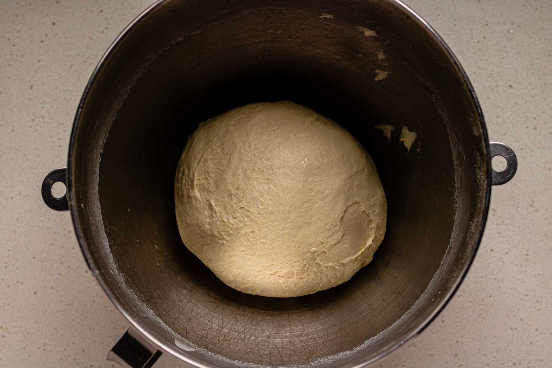 Dough in a bowl.