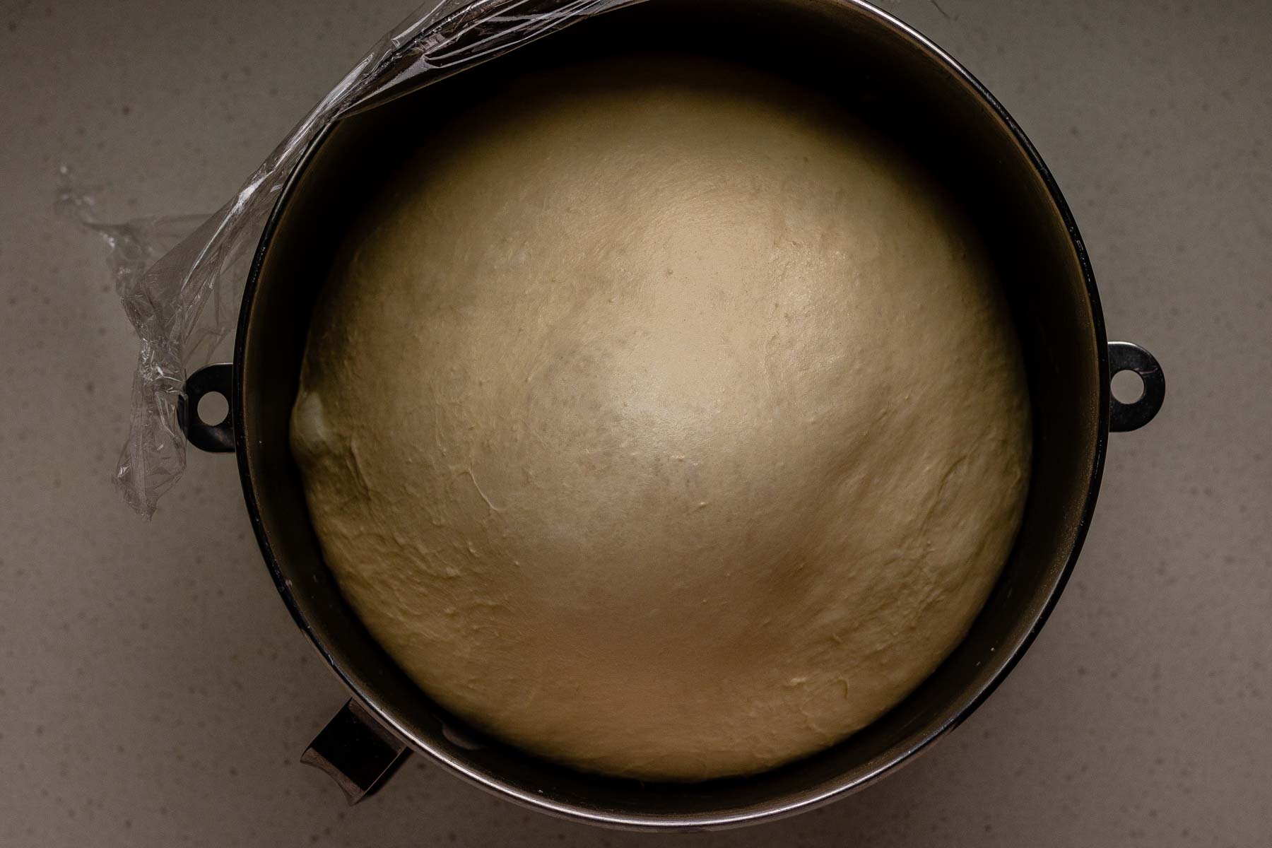 Dough in a bowl.